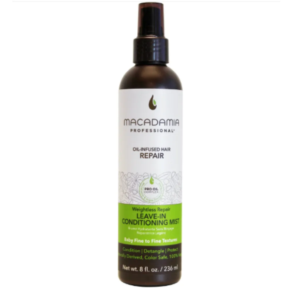 MACADAMIA Weightless Repair Leave-in Conditioner - Drėkinamasis neskalaujamas kondicionierius ploniems plaukams, 236 ml
