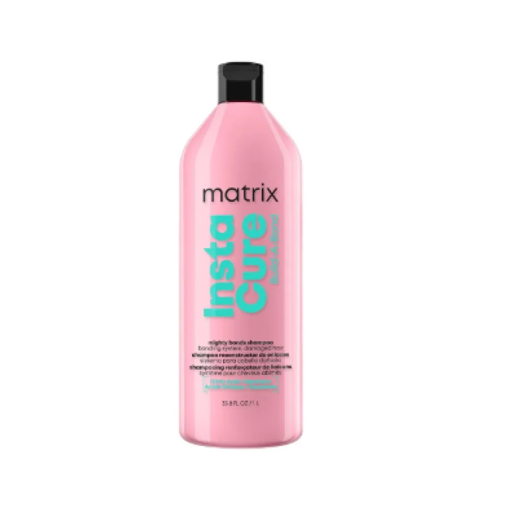 Matrix Instacure Build-a-Bond Mighty Bonds Shampoo — atstatomasis ir stiprinantis šampūnas pažeistiems plaukams, 1000 ml