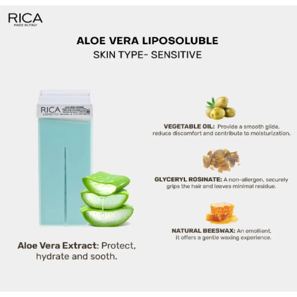 RICA Aloe Vera vaškas su alavijų ekstraktu, 100 ml