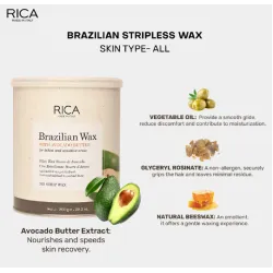 RICA Brazilian Avokado Wax – Brazilijos kietasis avokado vaškas, 800 ml