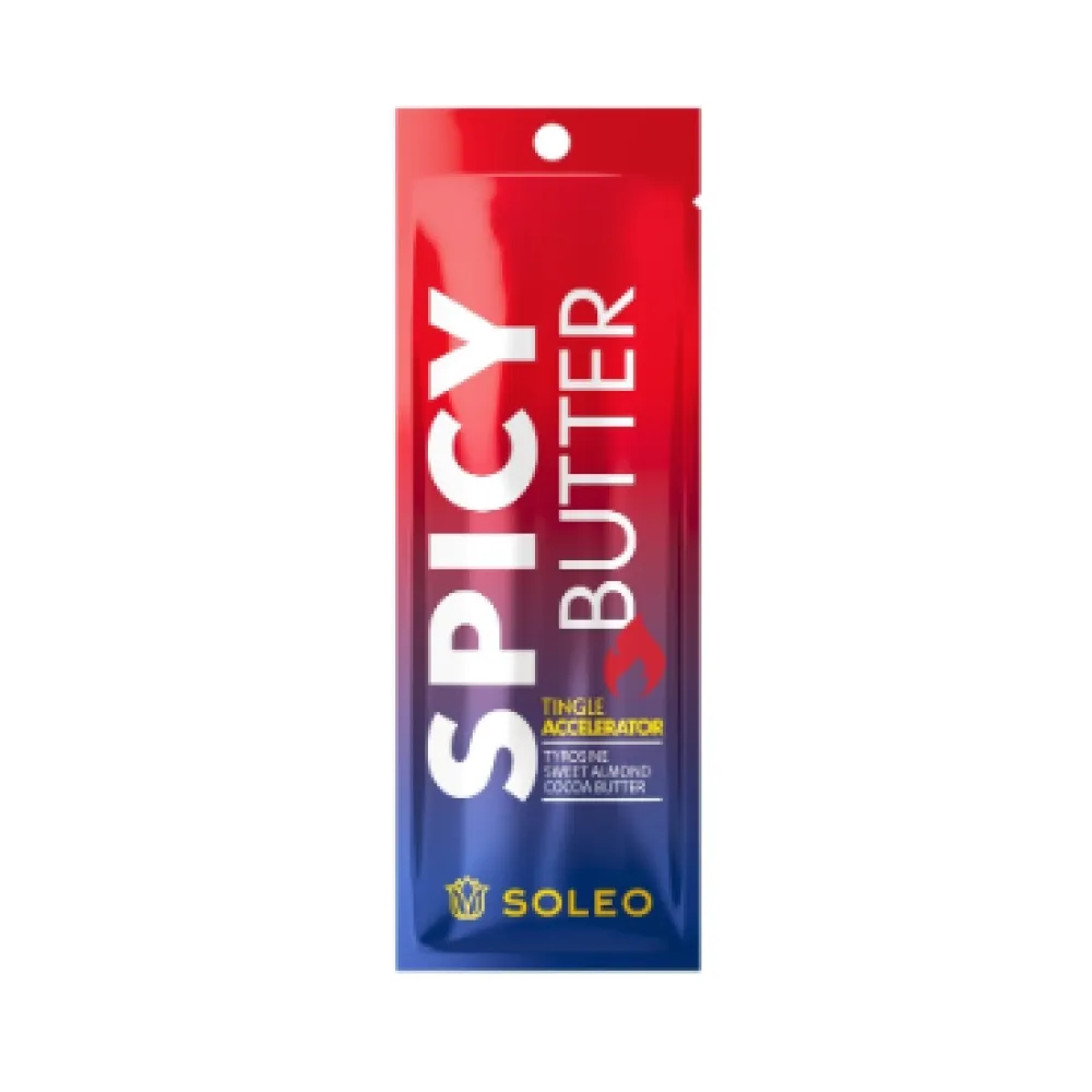 SOLEO Spicy Butter – įdegio greitintuvas su šildančiu efektu, 15 ml
