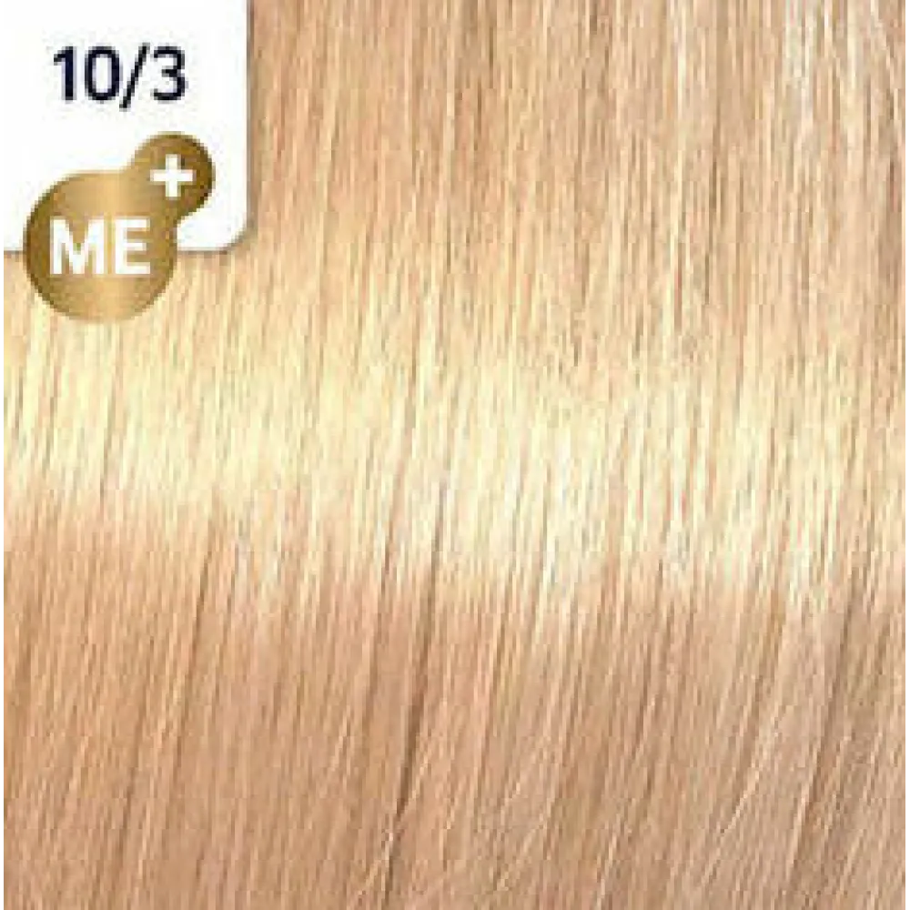 WELLA PROFESSIONALS KOLESTON PERFECT ME+ - Plaukų dažai, 10/3 - Labai šviesus auksinis blondas
