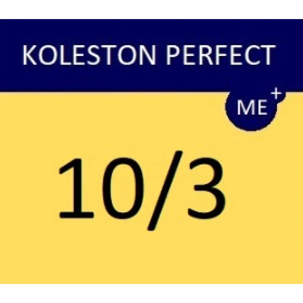 WELLA PROFESSIONALS KOLESTON PERFECT ME+ - Plaukų dažai, 10/3 - Labai šviesus auksinis blondas