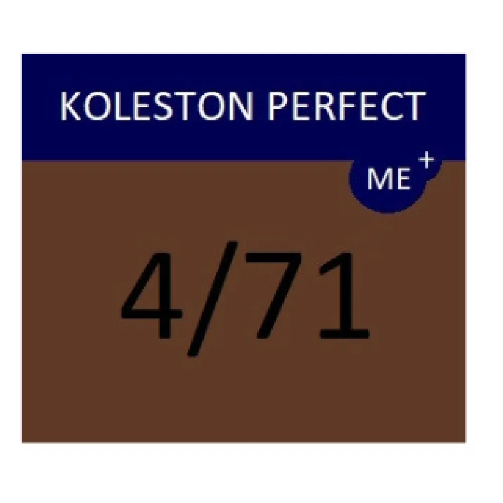 WELLA PROFESSIONALS KOLESTON PERFECT ME+ - Plaukų dažai, 4/71 - PELENINĖ RUDA