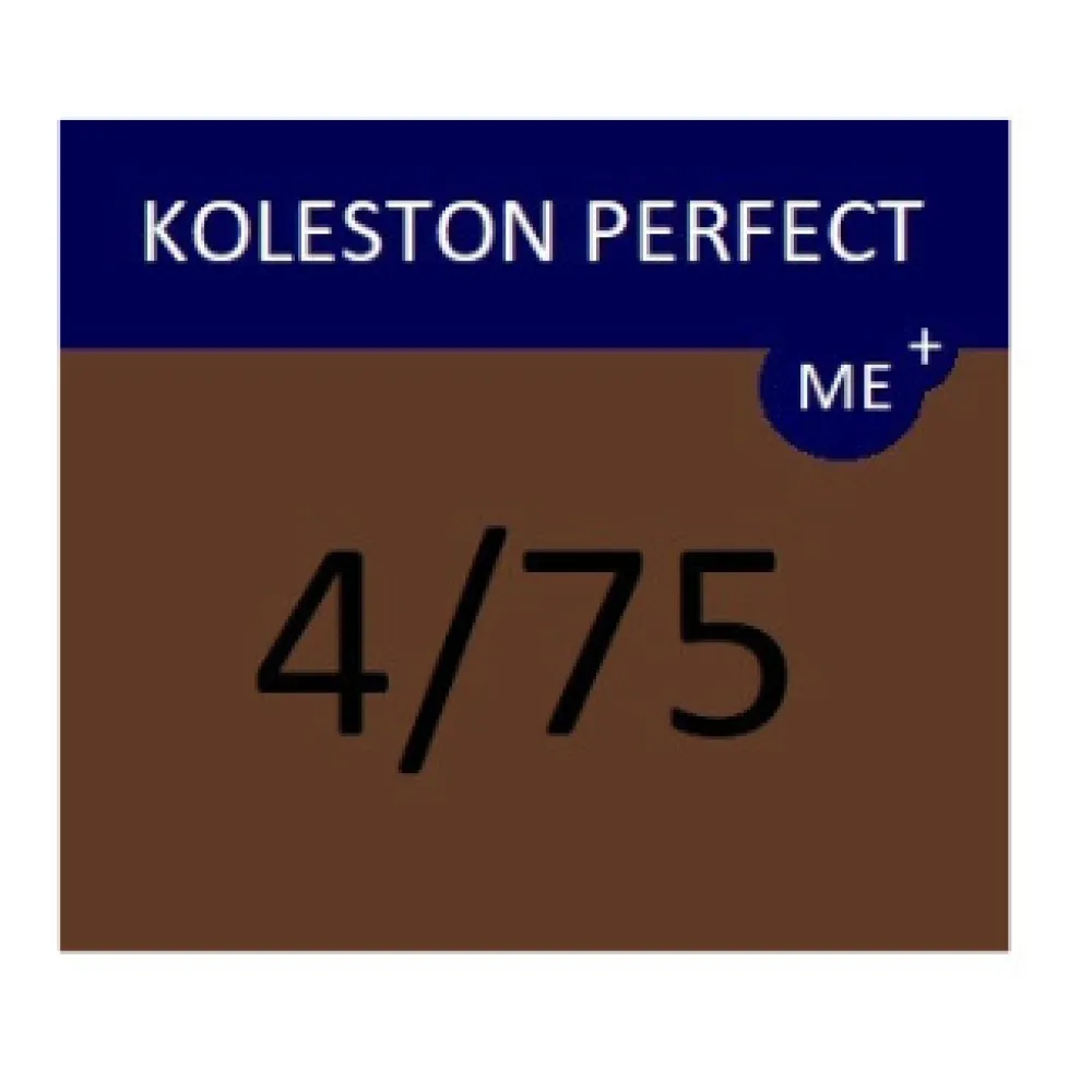 WELLA PROFESSIONALS KOLESTON PERFECT ME+ - Plaukų spalva, 4/75 - ruda (raudonmedis)