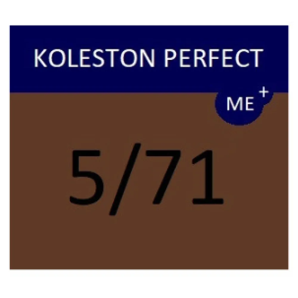 WELLA PROFESSIONALS KOLESTON PERFECT ME+ - Plaukų dažai, 5/71 – šviesiai rudas (pelenų rudas)