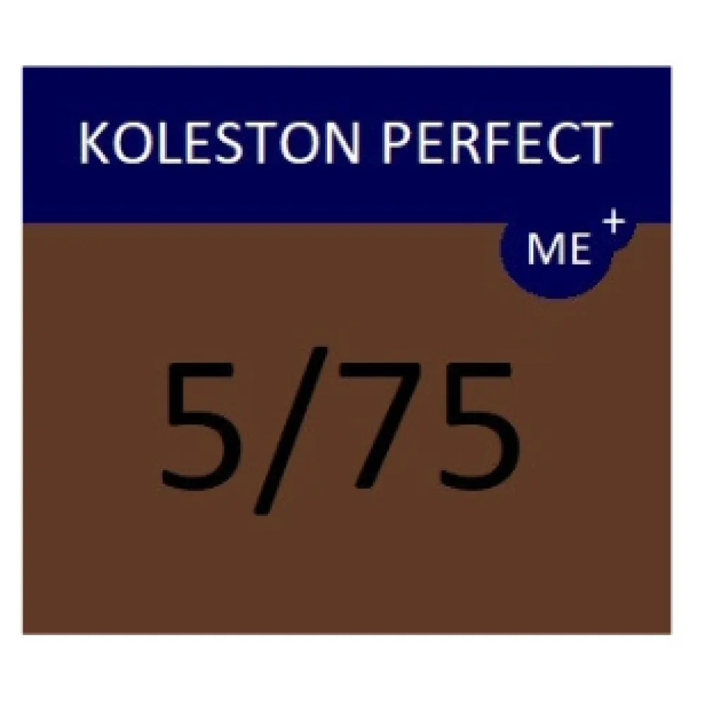 WELLA PROFESSIONALS KOLESTON PERFECT ME+ - Plaukų spalva, 5/75 - Šviesiai ruda (mahagonas)