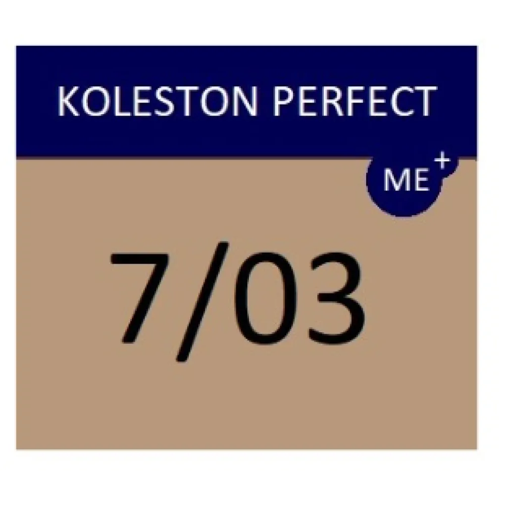 WELLA PROFESSIONALS KOLESTON PERFECT ME+ - Plaukų dažai, 7/03 - Natūralus auksinis šviesus