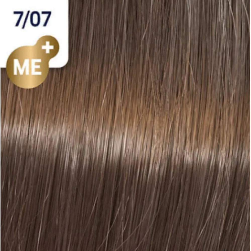WELLA PROFESSIONALS KOLESTON PERFECT ME+ - plaukų dažai 7/07 — natūraliai šviesi ruda