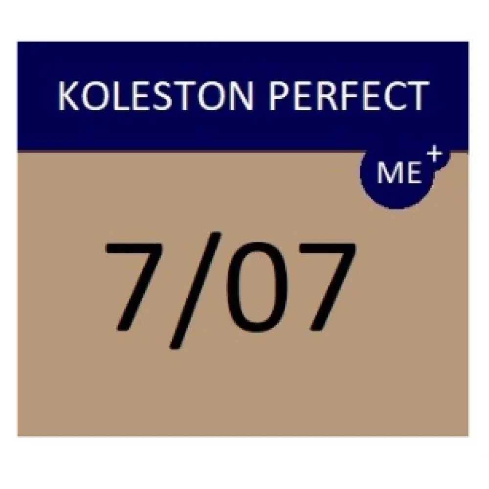 WELLA PROFESSIONALS KOLESTON PERFECT ME+ - plaukų dažai 7/07 — natūraliai šviesi ruda