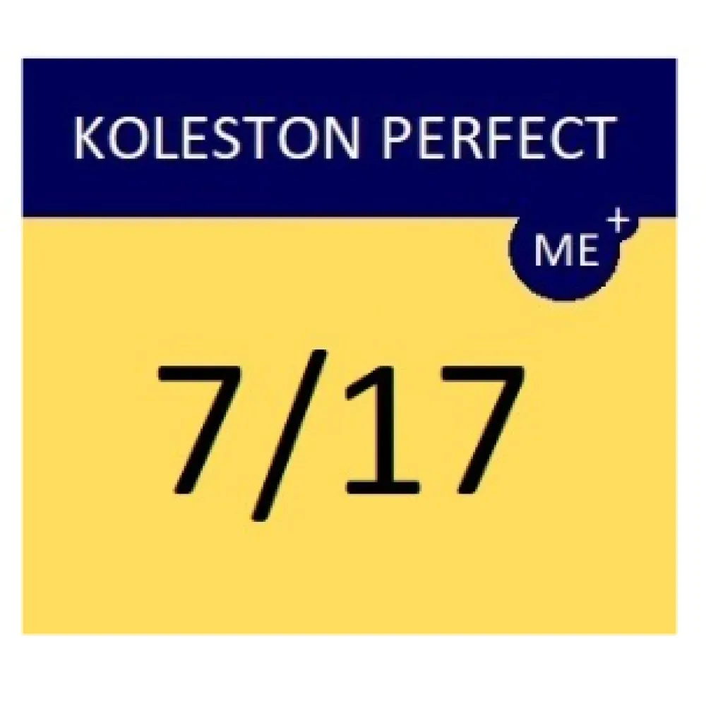 WELLA PROFESSIONALS KOLESTON PERFECT ME+ - Plaukų dažai, 7/17 – vidutinė šviesi peleninė ruda