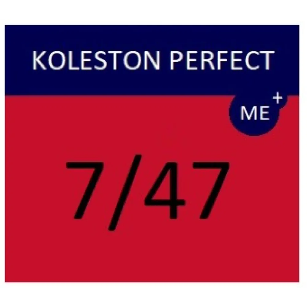 WELLA PROFESSIONALS KOLESTON PERFECT ME+ - Plaukų dažai, 7/47 – vidutinis raudonai rudas blondas