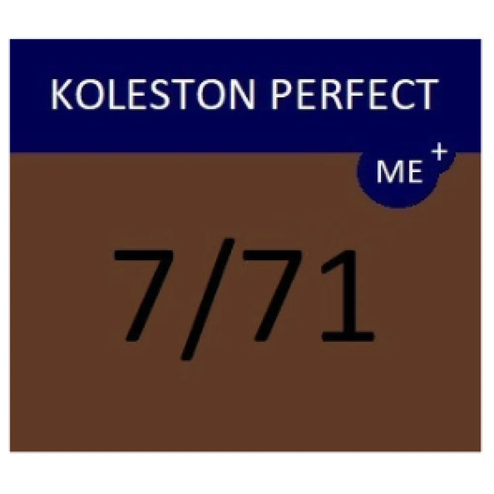 WELLA PROFESSIONALS KOLESTON PERFECT ME+ - Plaukų dažai, 7/71 - Vidutinio šviesumo pelenų rudas