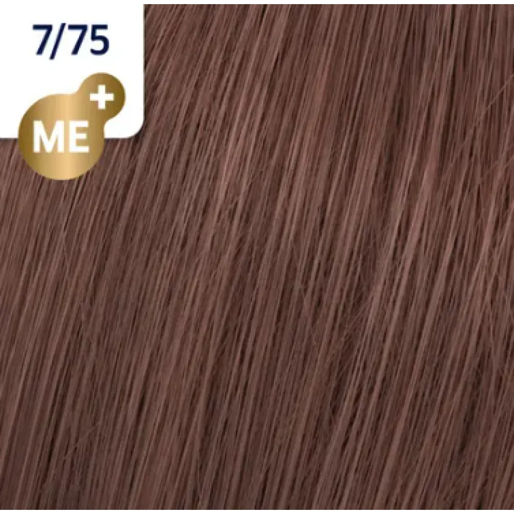 WELLA PROFESSIONALS KOLESTON PERFECT ME+ - Plaukų dažai, 7/75 - vidutinis šviesus rudas (raudonai‑violetinis)