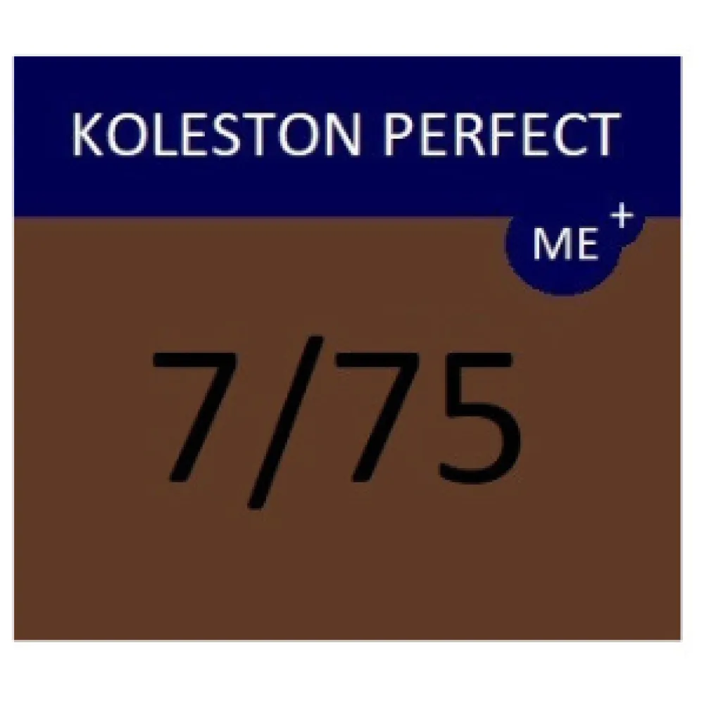 WELLA PROFESSIONALS KOLESTON PERFECT ME+ - Plaukų dažai, 7/75 - vidutinis šviesus rudas (raudonai‑violetinis)