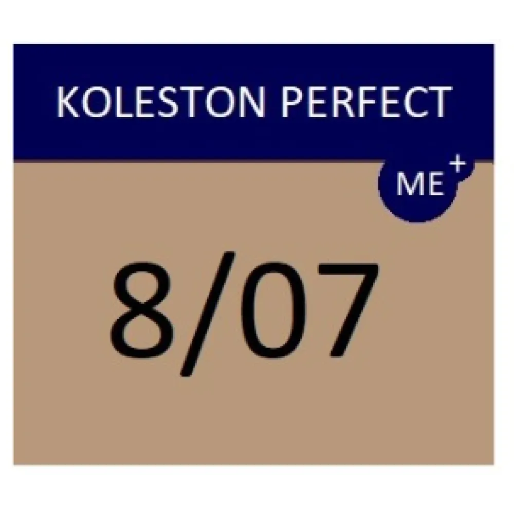 WELLA PROFESSIONALS KOLESTON PERFECT ME+ - Plaukų dažai, 8/07 - Šviesiai blondas / natūralus rudas