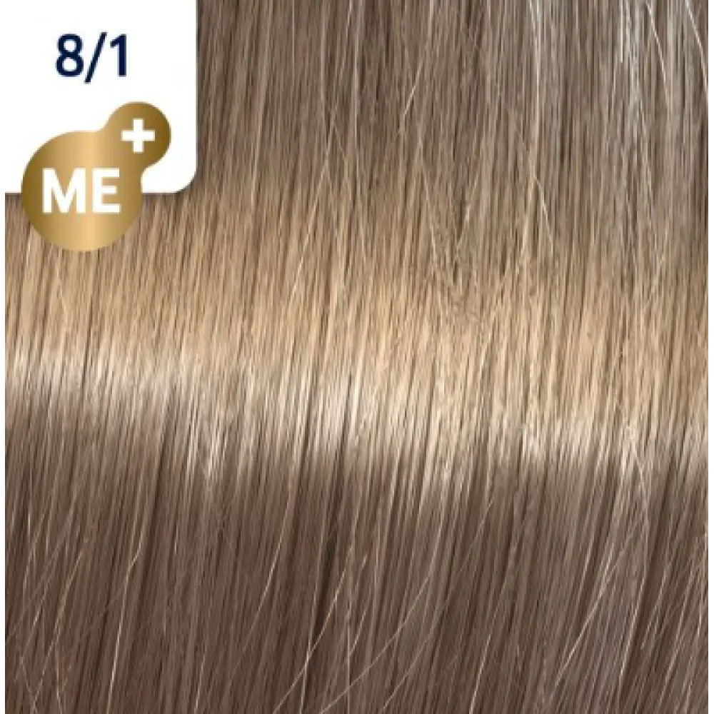 WELLA PROFESSIONALS KOLESTON PERFECT ME+ - Plaukų dažai, 8/1 - Šviesus peleninis blondas
