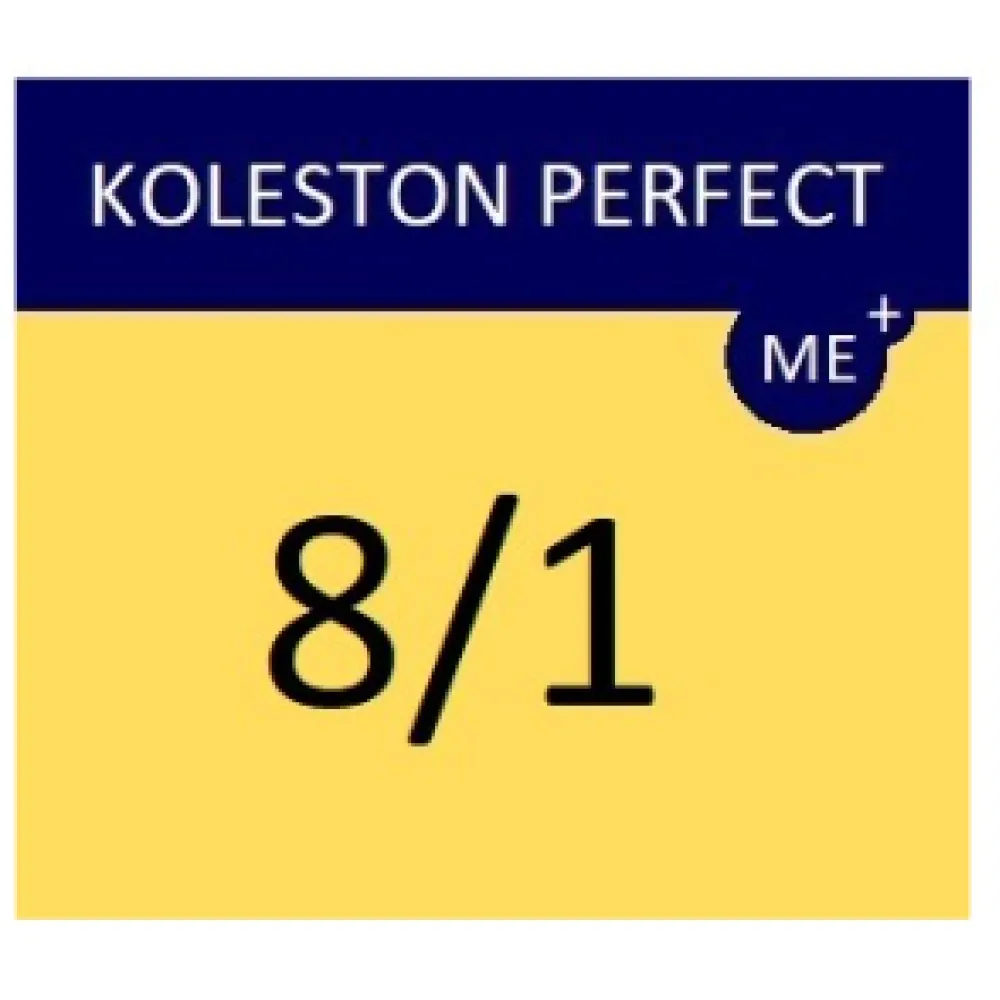 WELLA PROFESSIONALS KOLESTON PERFECT ME+ - Plaukų dažai, 8/1 - Šviesus peleninis blondas