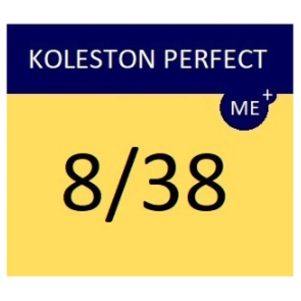 WELLA PROFESSIONALS KOLESTON PERFECT ME+ - Plaukų dažai, 8/38 - Šviesus blondas (auksinė perla)