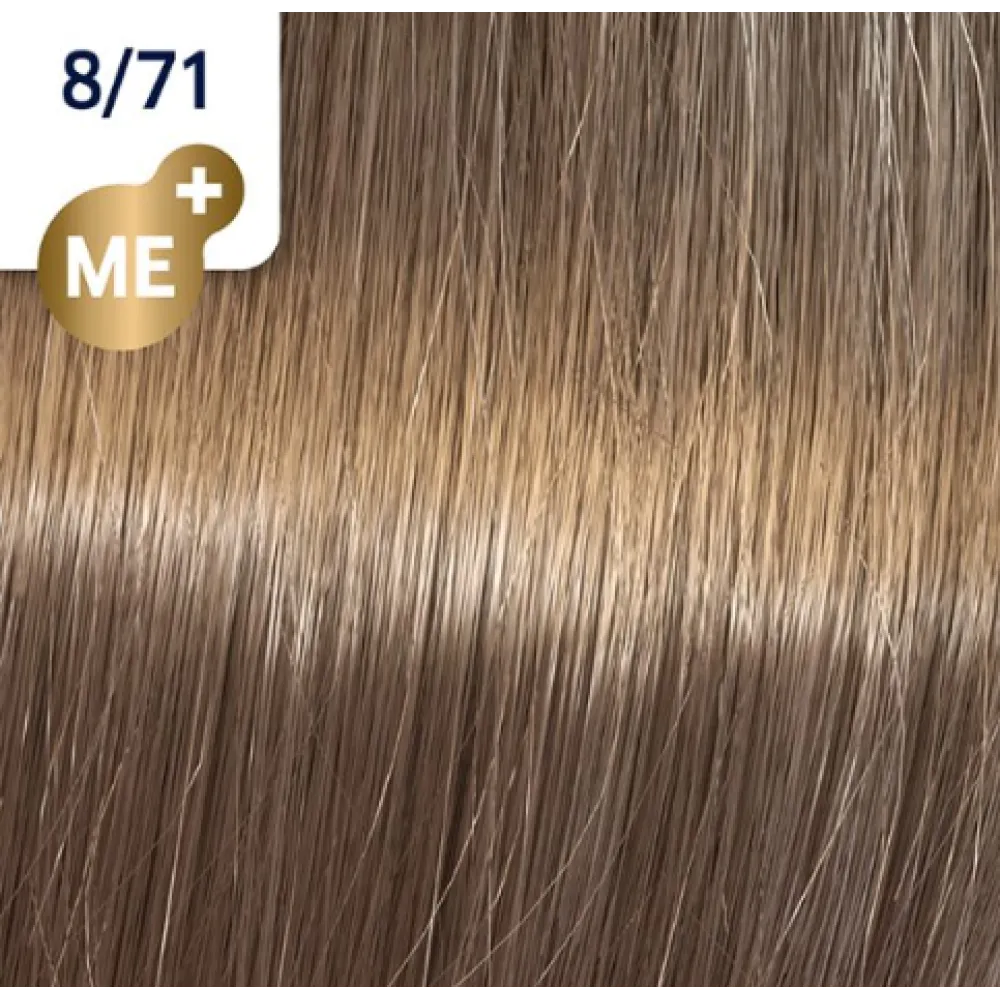 WELLA PROFESSIONALS KOLESTON PERFECT ME+ - Plaukų dažai, 8/71 - Šviesus blondas pelenų rudas