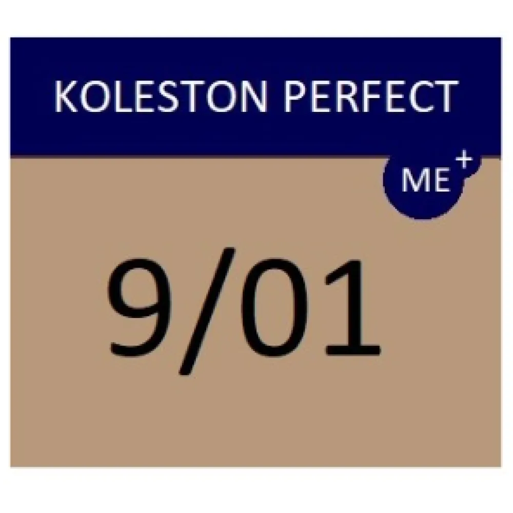 WELLA PROFESSIONALS KOLESTON PERFECT ME+ - Plaukų spalva, 9/01 - Labai šviesus natūralus peleninis blondas