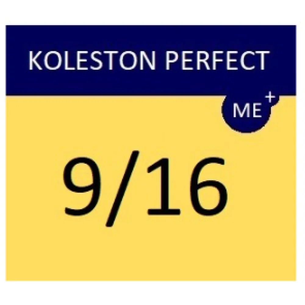WELLA PROFESSIONALS KOLESTON PERFECT ME+ - Plaukų dažai, 9/16 - Labai šviesus peleninis violetinis blondas