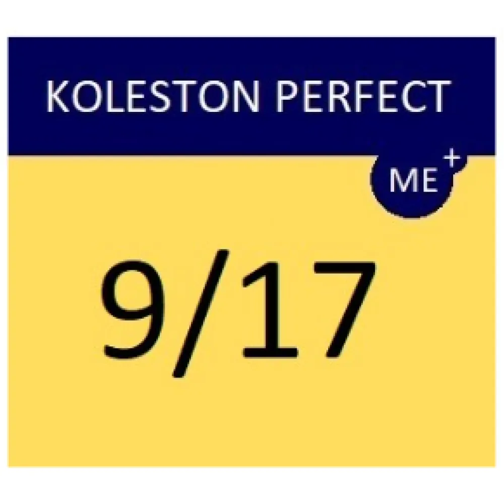 WELLA PROFESSIONALS KOLESTON PERFECT ME+ - Plaukų spalva, 9/17 - Labai šviesus blondas — pelenų rudas