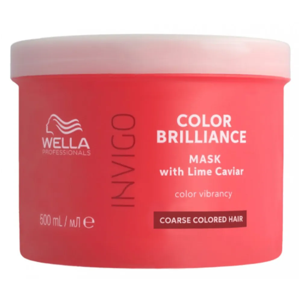 WELLA PROFESSIONAL INVIGO Color Brilliance Coarse Mask – kaukė storų ir dažytų plaukų, 500 ml
