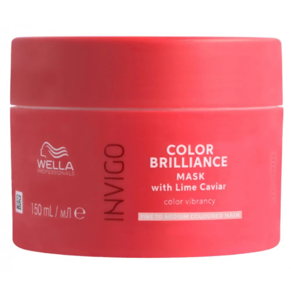 WELLA PROFESSIONAL INVIGO Color Brilliance Fine/Normal Mask – kaukė dažytiems, ploniems/įprastiems plaukams, 150 ml