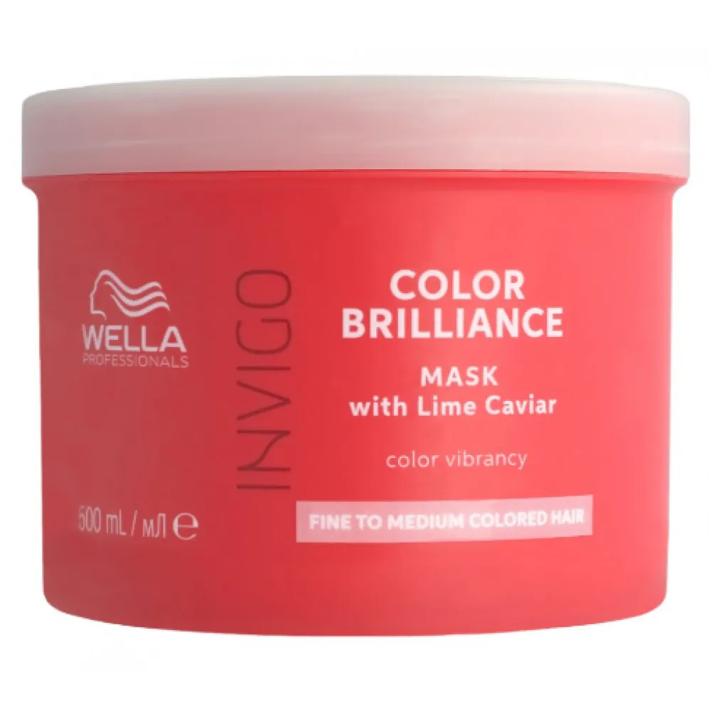 WELLA PROFESSIONAL INVIGO Color Brilliance Fine/Normal Mask – kaukė ploniems/normaliems dažytiems plaukams, 500 ml