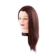 Manekeno galva/manekenas Emma, ruda – su natūraliais plaukais, 40 cm