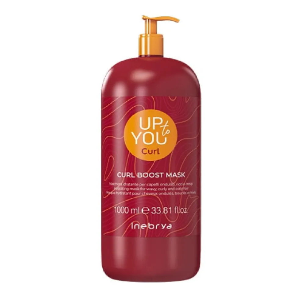 Inebrya UP to YOU Curl Boost Mask – drėkinamoji plaukų kaukė garbanotiems plaukams, 1000 ml