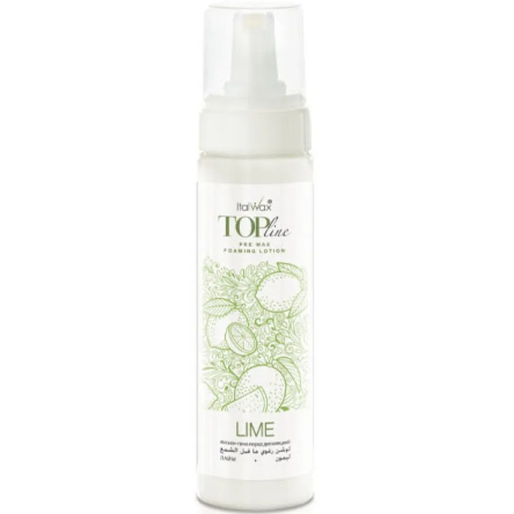 ItalWax Top Line Pre Wax Foaming Lotion LIME – putų losjonas prieš depiliaciją su laimu, 200 ml (CPWF200)