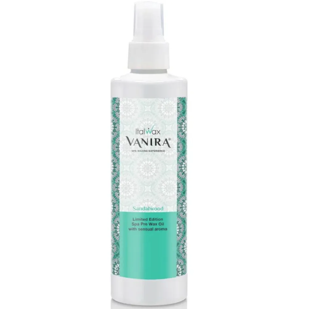 ItalWax VANIRA Pre Wax Sandal Wood Oil – prieš depiliaciją skirtas santalmedžio aliejus, 250 ml