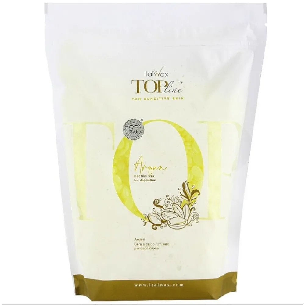 ItalWax Top Formula ARGAN – karštas plėvelinis vaškas granulėmis, 750 g (BRLargan)