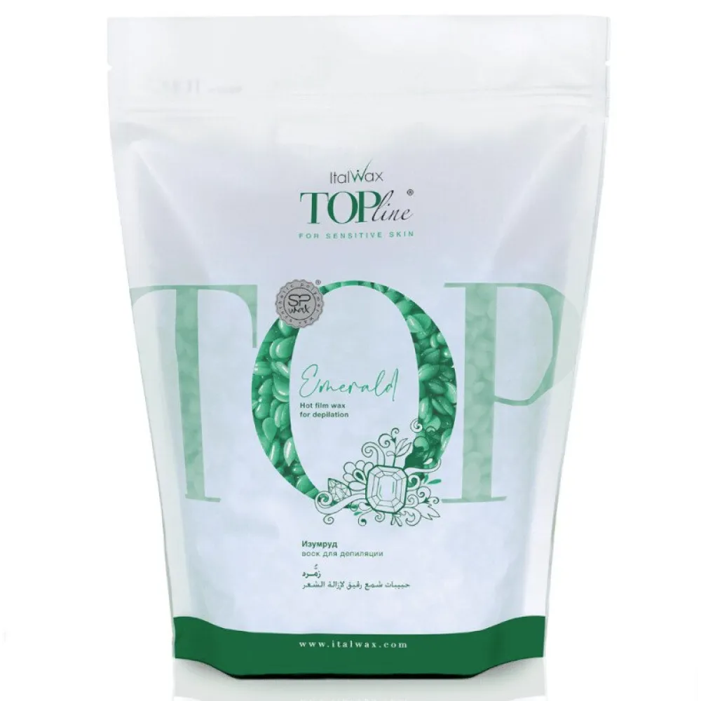 Italwax Top Formula EMERALD - Karštas plėvelinis vaškas granulėse, 750 g (BRLemerald)